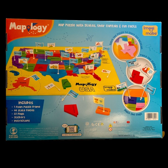 Imagimake Mapology USA with Capitals| Learn USA States with Capitals - Picture 2 of 2